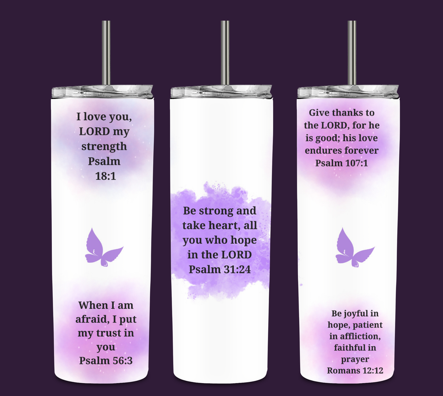 Butterfly Purple Bible Verses